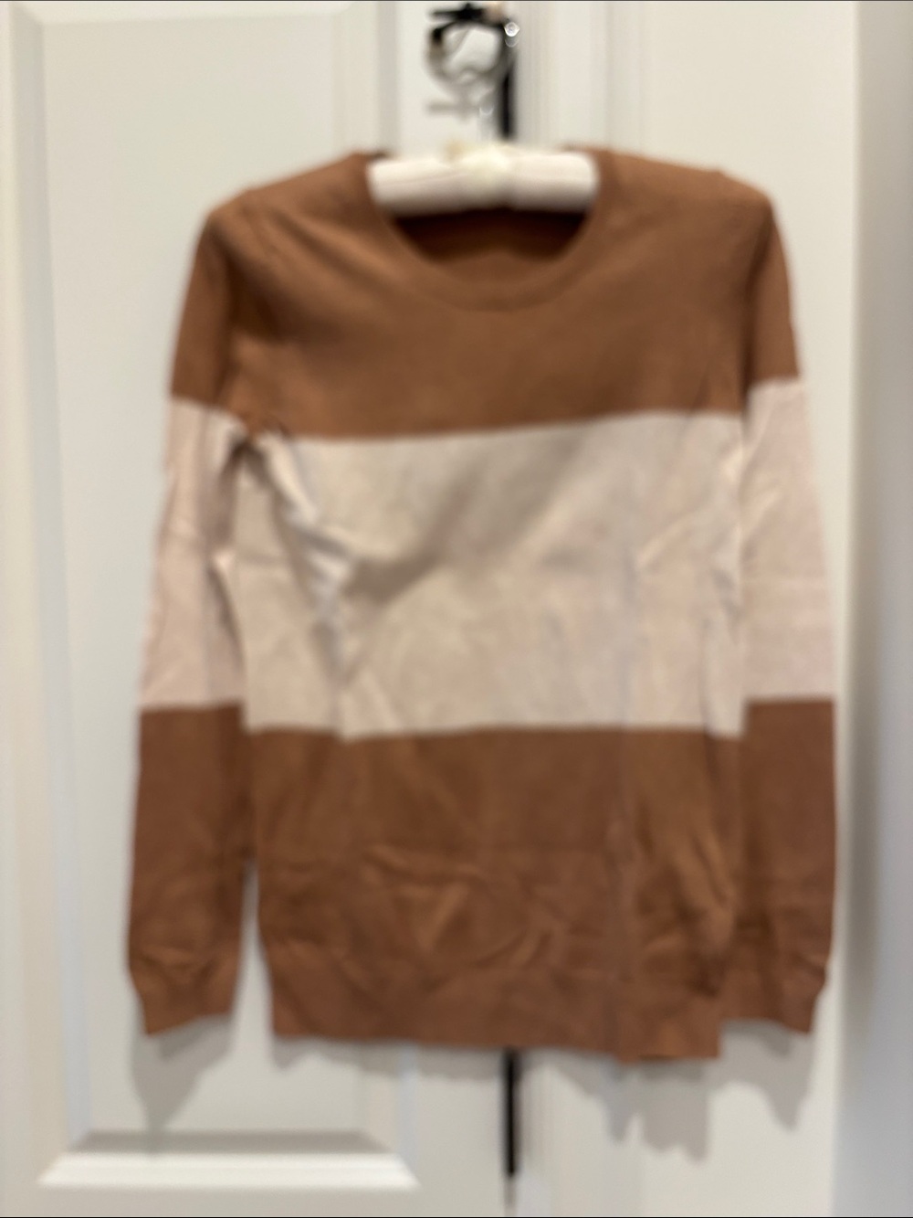 GAP Cozy Knit Crewneck Sweater in Warm Tan